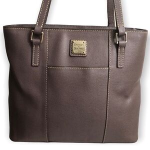 DOONEY and bourke gray taupe tote bag